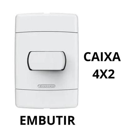 Imagem de Tecla Interruptor Simples 1 Tecla Branco 10A Enerbras