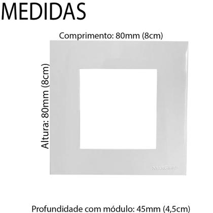 Imagem de Tecla Interruptor Triplo Paralelo Móvel Marmore Embutir 10a Marrom Margirius