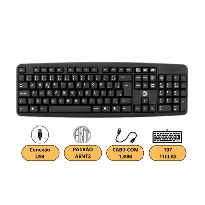 Imagem de Teclado basic preto usb
