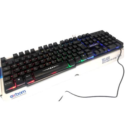 Imagem de Teclado battle gamer semi mecanico iluminado led bk-151c