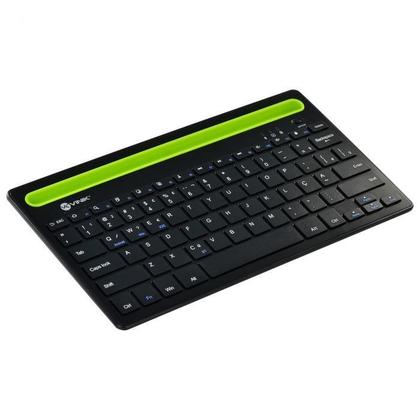 Imagem de Teclado Bluetooth 3.0 2.4 GHZ DYNAMIC SMART ABNT Com Suporte para Tablet ou Celular - PRETO - DT200