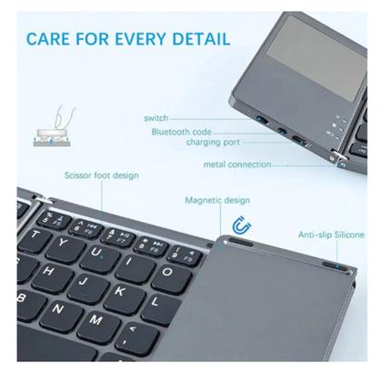 Imagem de Teclado Bluetooth Dobrável Para Tablet Positivo Q10