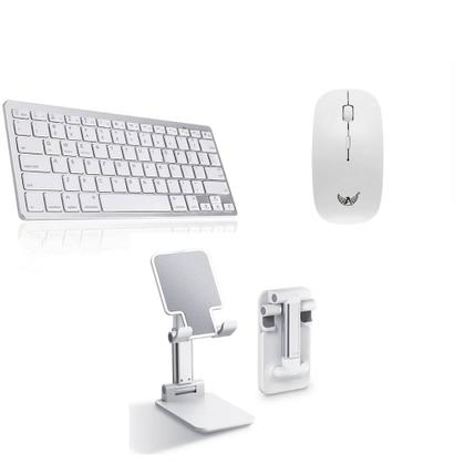 Imagem de Teclado bluetooth e Mouse sem fio + Suporte para tablet Samsung Galaxy Tab A7 T505 T500