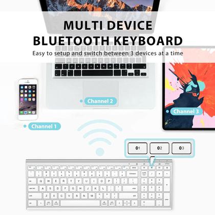 Imagem de Teclado Bluetooth iClever BK10 recarregável com teclado numérico