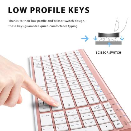 Imagem de Teclado Bluetooth iClever BK10 Universal com teclado numérico