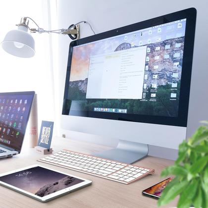 Imagem de Teclado Bluetooth iClever BK10 Universal com teclado numérico