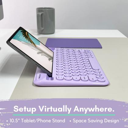 Imagem de Teclado Bluetooth Macally para iPad Mini/Air/Pro, iPhone roxo