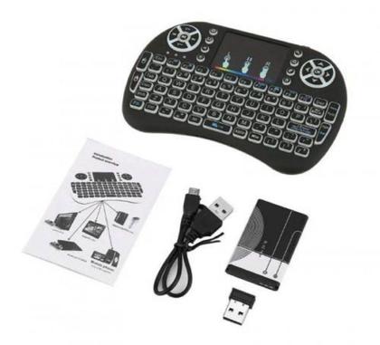 Imagem de Teclado Bluetooth Mini Controle Touch Led Tvsmart/note/gamer/pc - Bmax