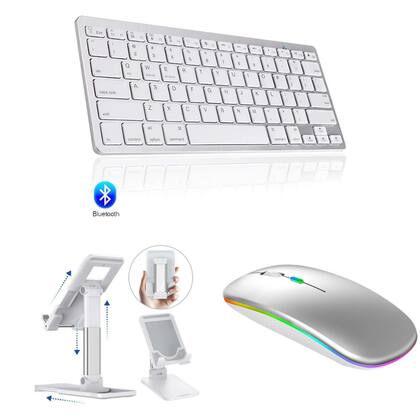 Teclado Bluetooth + Mouse Recarregável + Sup Tablet Multilaser Ultra U10 64GB