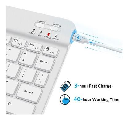 Imagem de Teclado Bluetooth + Mouse + Suporte P Tablet Tcl Tabmax 10.4