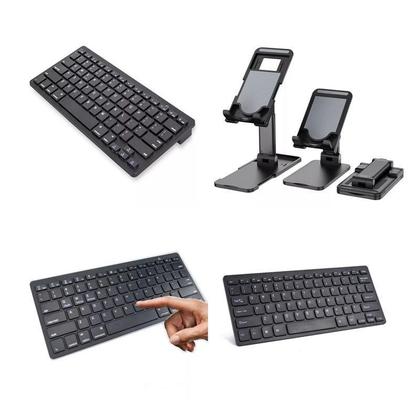 Imagem de Teclado Bluetooth Para iPad Air 2 + Suporte De Apoio Preto