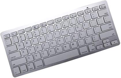 Imagem de Teclado Bluetooth para Pc Tablet e Smartphone Sem Fio Branco