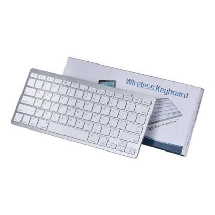 Imagem de Teclado Bluetooth para Pc Tablet e Smartphone Sem Fio Branco