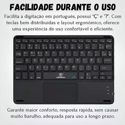 Imagem de Teclado Bluetooth Recarregável Touchpad P/ Tablet Lenovo M9