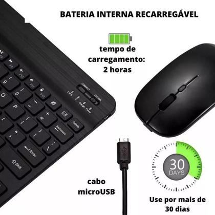 Imagem de Teclado Bluetooth Sem Fio e Bluetooth / Smar tv Celular Tablet pc Notebook Ergonomico Android