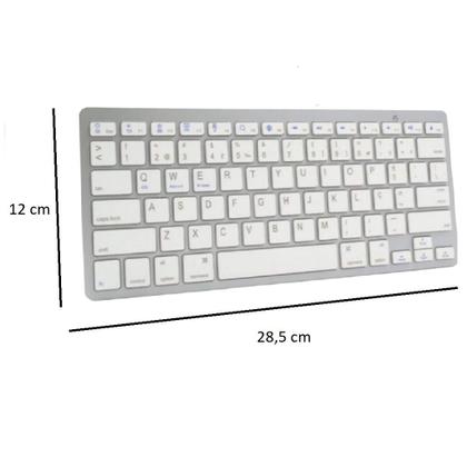 Imagem de Teclado Bluetooth Sem Fio Para Smar tv Celular Tablet Computador Notebook Ergonomico Android IOS