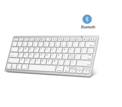 Imagem de Teclado Bluetooth Sem Fio Para Smar tv Celular Tablet Computador Notebook Ergonomico Android IOS
