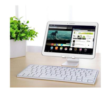 Imagem de Teclado Bluetooth Sem Fio Smar tv Celular Tablet pc Notebook Ergonomico Android WB -8022 BRANCO