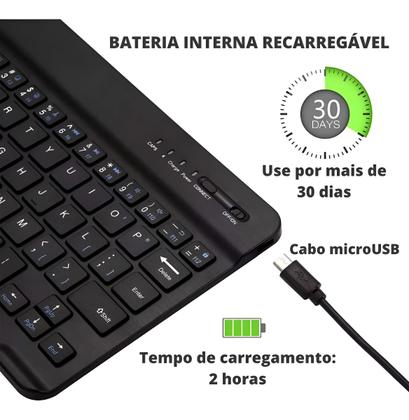Imagem de Teclado Bluetooth Touchpad Com Ç P/galaxy Tab A8 S7 S6 Lite