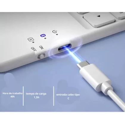 Imagem de Teclado Bluetooth Touchpad Com Ç Para galaxy Tab A8 A9 S7 S8 S9 S9+