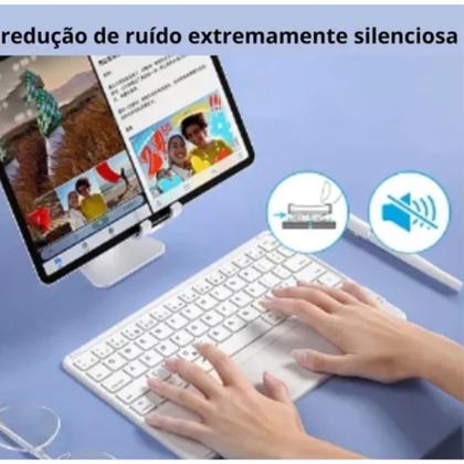 Imagem de Teclado Bluetooth Touchpad Com Ç Para galaxy Tab A8 A9 S7 S8 S9 S9+