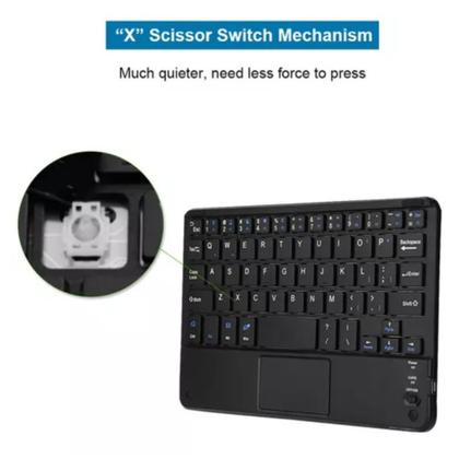 Imagem de Teclado Bluetooth Touchpad Com Ç Para galaxy Tab A8 A9 S7 S8 S9 S9+