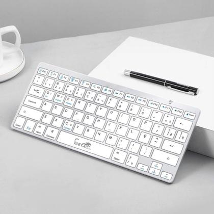 Imagem de Teclado Bluetooth Ultra Fino Tablet Celular Notebook El-2101