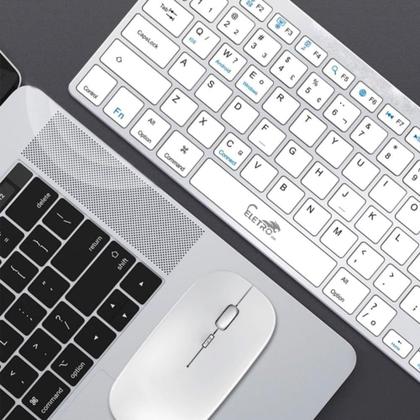 Imagem de Teclado Bluetooth Ultra Fino Tablet Celular Notebook El-2101