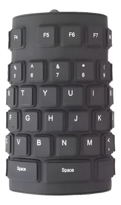 Imagem de Teclado Borracha Flexível Dobrável C/ Fio Usb Abnt2