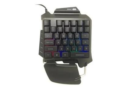 Imagem de Teclado Com Fio Gamer Semi Mecânico One Handed Led Rgb