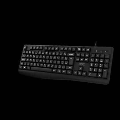 Imagem de Teclado Com Fio Usb Escritorio Abnt Ç Aoc Kb120 Lançamento
