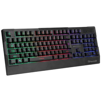 Imagem de Teclado com Fio USB Gamer Membrana Anti-Ghosting com LED RGB Rainbow - K606 - Marvo