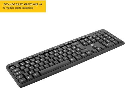 Imagem de Teclado Com Fio Usb Para Computador Basic Office Abnt2 Cod 0014 Bright