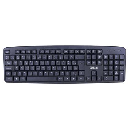 Imagem de Teclado com fio usb para computador ou notebook macio silencioso preto standart abnt2 qwerty mbtech 4425 k7 digitação rápida 