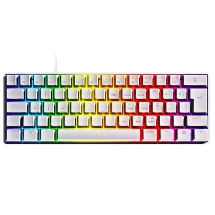 Imagem de Teclado Compacto Branco Gamer OUTEMU RED p/ Jogos Mecânico RGB Anti-Ghosting PCYES