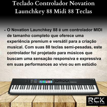 Imagem de Teclado Controlador Novation Launchkey 88 Midi 88 Teclas