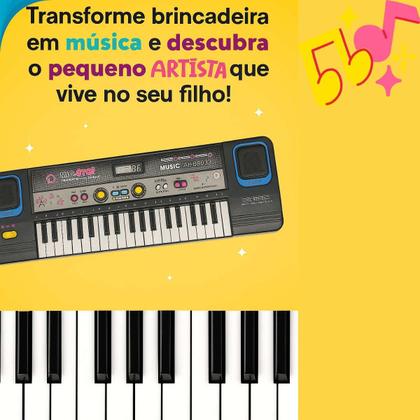 Imagem de Teclado De Brinquedo Infantil Educativo Presente Dia Das Crianças Pronto Estoque