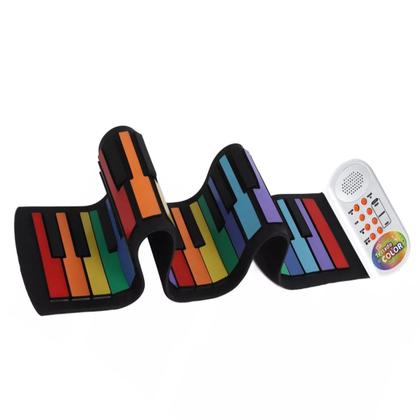 Imagem de Teclado Digital Piano Flexível Portátil Silicone Keyboard Color