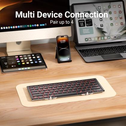 Imagem de Teclado dobrável iClever BK05 Wireless com luz de fundo