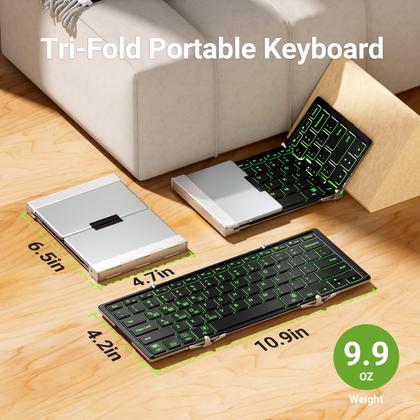 Imagem de Teclado dobrável iClever BK05 Wireless com luz de fundo