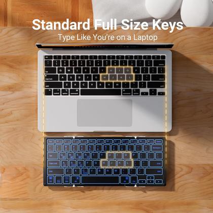 Imagem de Teclado dobrável iClever BK05 Wireless com luz de fundo