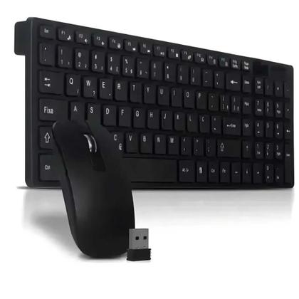 Imagem de Teclado e Mouse Abnt2 Wireless + Mouse Pad para Notebook Samsung Galaxy Book2