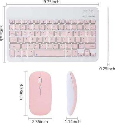 Imagem de Teclado E Mouse Bluetooth Para Tablet Galaxy A8 X200/ X205 10.5 Polegadas