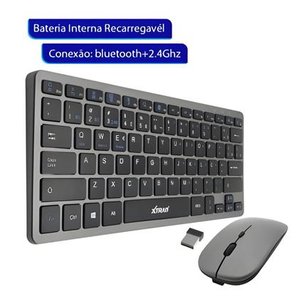 Imagem de Teclado e mouse Bluetooth recarregável compatível com Galaxy Tab A8