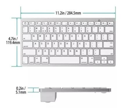 Imagem de Teclado e Mouse Bluetooth + Suporte Ajustável Para tablets até 13' Polegadas