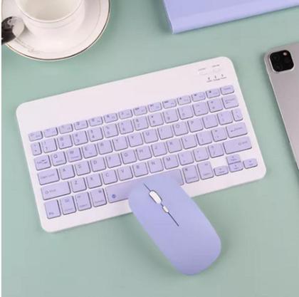 Imagem de Teclado E Mouse Bluetooth + Suporte Para Tablet Samsung Galaxy Tab A8 SM-X200