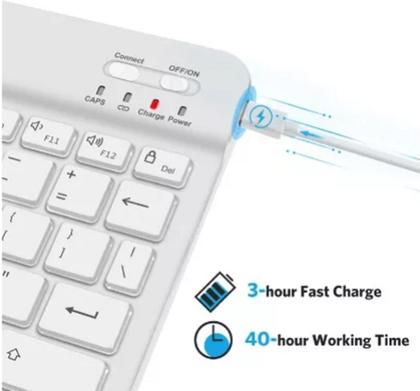 Imagem de Teclado E Mouse Bluetooth + Suporte Para Tablet Samsung Galaxy Tab A8 X200 10,5