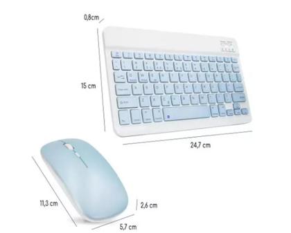 Imagem de Teclado E Mouse Bluetooth + Suporte Para Tablet Samsung Galaxy Tab A8 X200 10,5