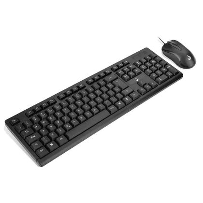 Imagem de Teclado e mouse rise mode office of 01, usb, abnt, com teclado numérico, preto - rm-tm-01-fb