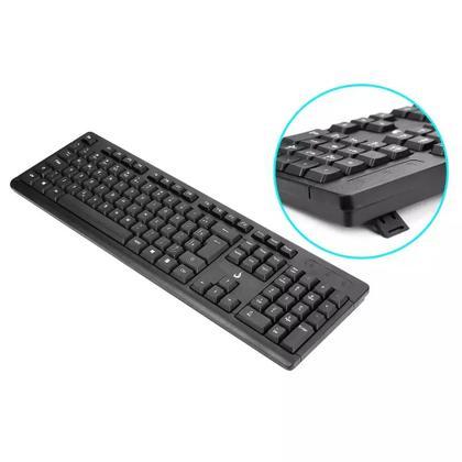 Imagem de Teclado e mouse rise mode office of 01, usb, abnt, com teclado numérico, preto - rm-tm-01-fb